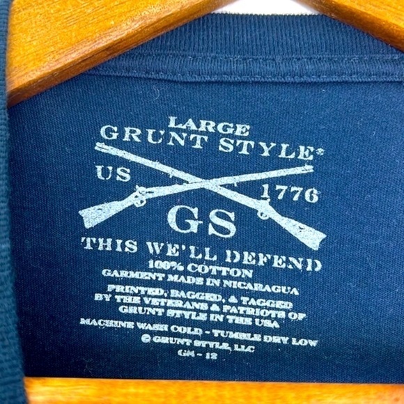 Grunt Style - Blue Collar American Built Not Bought Short Sleeve Shirt Large - Picture 8 of 9